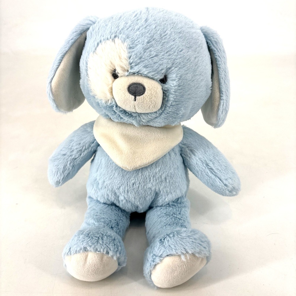 Baby GUND Blue & Cream Puppy Dog "BAY" Plush Huggable Soft Sustainable 6066015